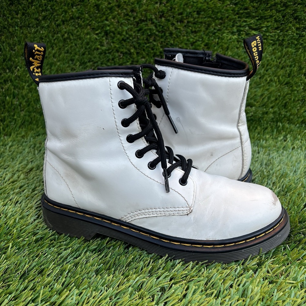 Dr. Doc Boots Women Size 5 Martens White leather Combat Shoes